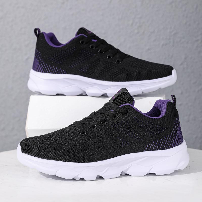 Women's Flying Woven Breathable Super Light Stuffed Sports Shoes Large Size Ultra -light Stool Women's Sports Shoes