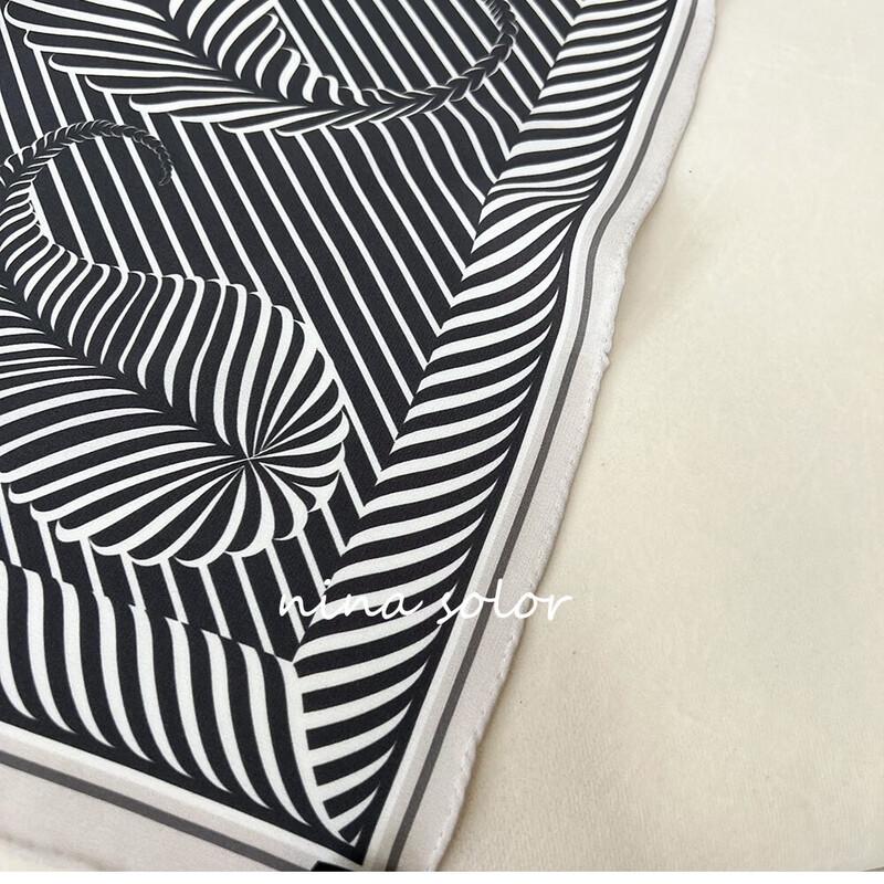 NINA SOLOR Double-Sided Silk Scarf