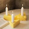 Candlestick Mold Candle Holder Mould Cheese Shaped Candelabrum Mold Easy Release Silicone Mold for Home Decoration