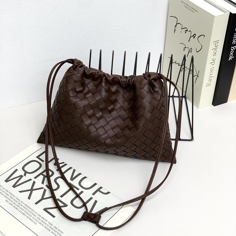 Cowhide Women's Bag Woven Dumpling Bag Genuine Leather Underarm Bag Cloud Bag Fashion All-in-one Crossbody Bag