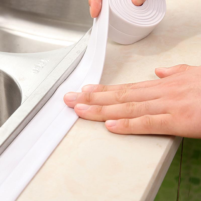 3.2M Pvc Waterproof Sealant Tape For Bathroom Sinks, Showers, Bathtubs And Toilets Self-Adhesive Wall Stickers