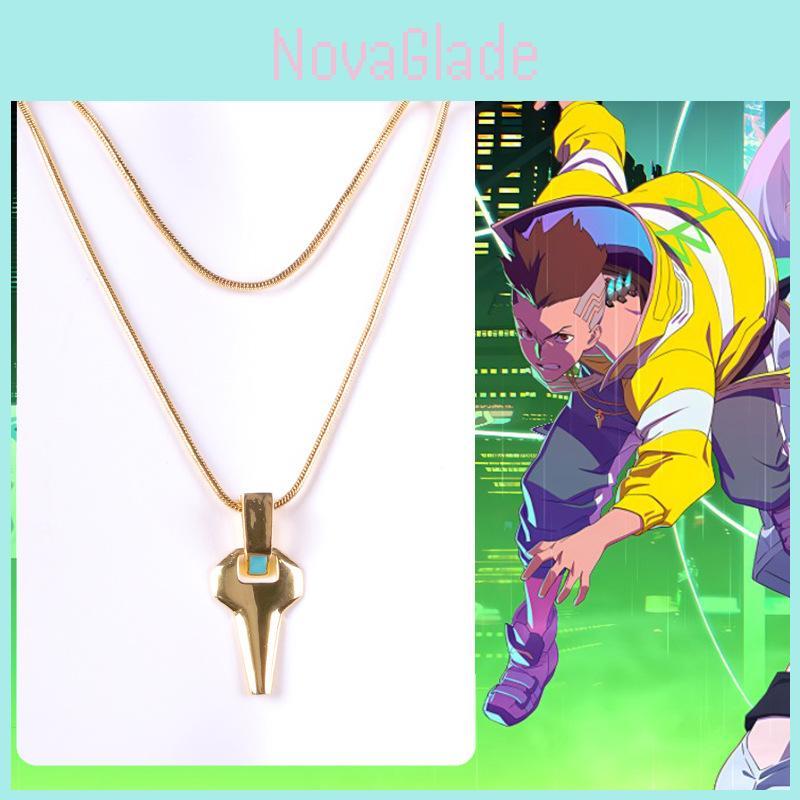 Collana di David Martinez di Cyberpunk Edgerunners con Ciondolo in Metallo per Cosplay e Regalo