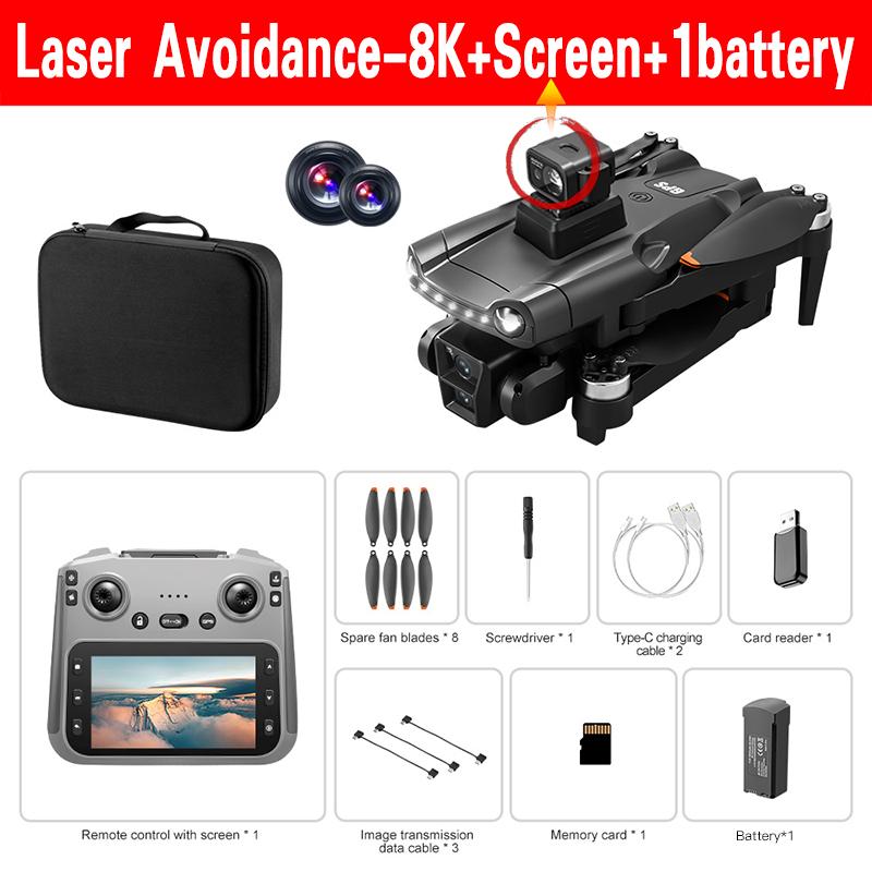 V198MAX Drone GPS 8K HD Aerial Photography Dual Camera Brushless Quadrotor 5G WIFI 360° Laser Intelligent Obstacle Avoidance Aerial Optical Toy