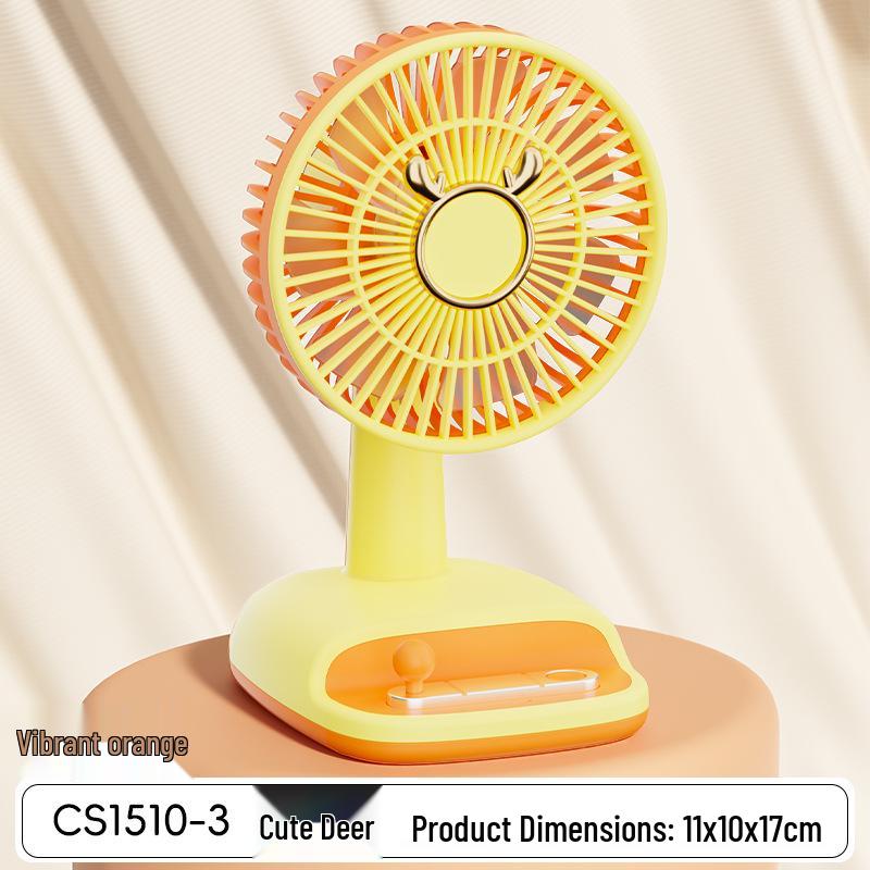 Mini Cartoon USB Desk Fan - Colorful Summer Office & Student Gift