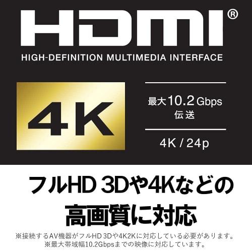 Buffalo HDMI Soft Cable 1m ARC compatible 4K x 2K compatible [HIGH SPEED with Ethernet certified product] BHDY10BK/N