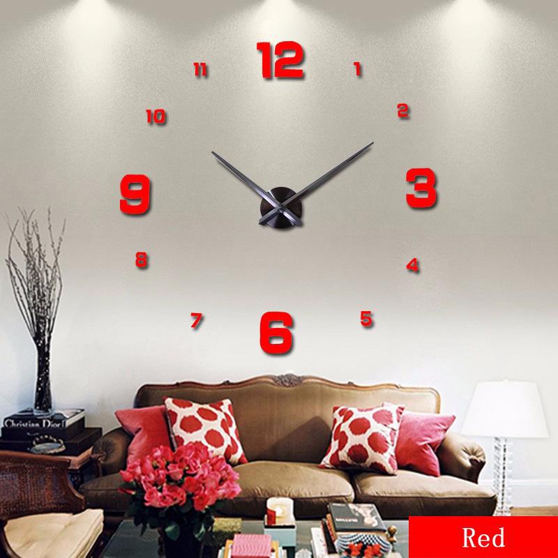 Kreative 3D DIY Quarz-Wanduhr im europäischen Stil für das Wohnzimmer