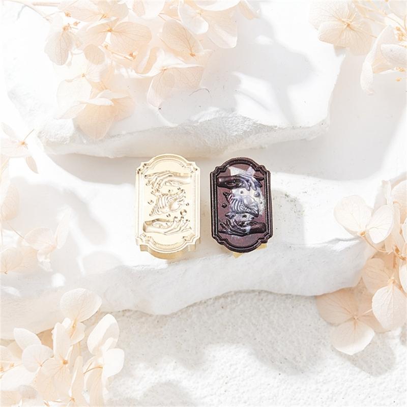 Wax Seal Stamp Head for Valentine Card Wedding Invitation Envelope, Exquisite Pattern Wax Seal Stamp Head