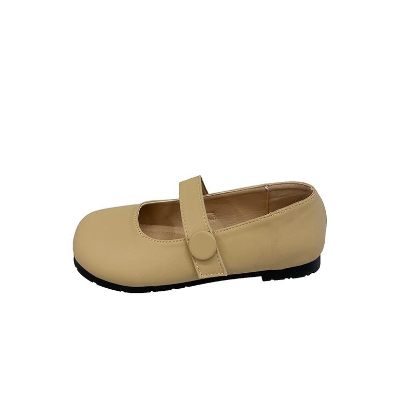 

Mary Jane small leather shoes women s 2025 new fashion absolute child summer soft-soled flat-soled beanie shoes single shoes British style 40 верблюд