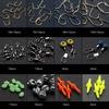Fish Lure Beads Bait Jig Hook Swivels Tackles Set With Box for Sea Fishing