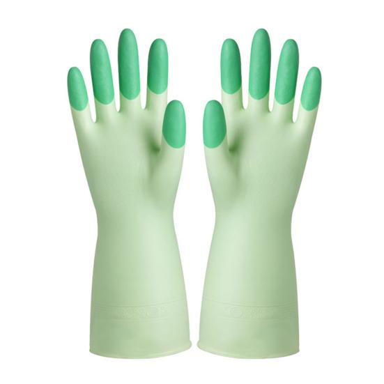 1 Pair Housework Gloves Long-Sleeved Latex Waterproof Cleaning Gloves Tear-Resistant Dishwashing Laundry Dish Gloves