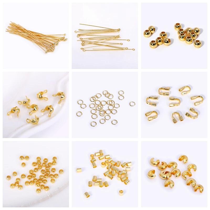 Wholesale 5/5.5/6/7mm 18K Gold Plated Brass Round Claw Spring Clasp For Bracelet,Clasp For Jewelry Making,DIY Jewelry Material