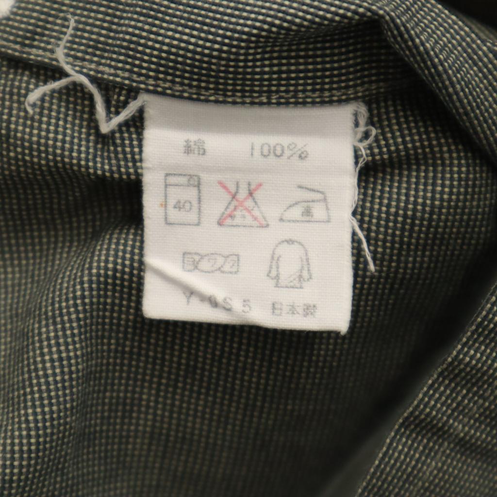 Givenchy 90s Made In Japan Old Long Sleeve Cotton Shirt 48 Gray Men's Used