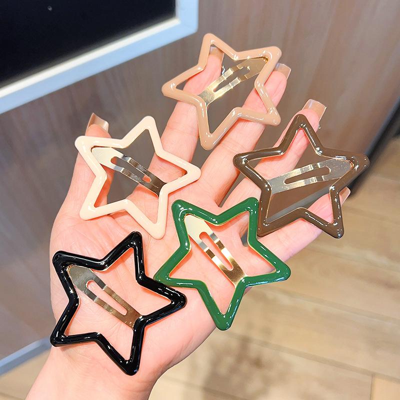 Bunte Hallow Star Haarnadel Haar Krallen Haar Clips Für Mädchen Frauen Kid Childs Vintage Für Geschenk Haar Zubehör Kopf Dekoration