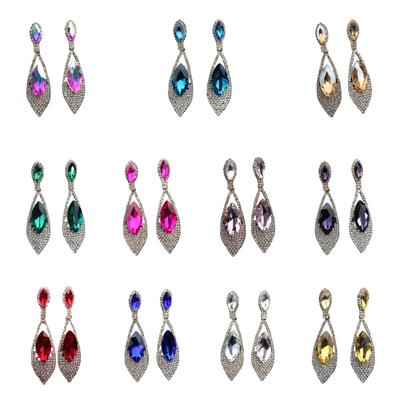 Orecchini Pendenti con Diamanti Sintetici da Donna Ciondoli per Orecchie con Strass a Goccia Zirconia Cubica Fatta a Mano Orecchini
