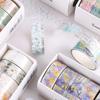 5 Rolls Of 1.8" * 3.23" Cute Transparent Midsummer Daisy Decorative Stickers DIY Materials And Paper Tapes