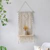 Bohemian Hand-Woven Tapestry Wall Shelf & Flower Pot Rack