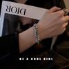 2025 Trend Cuban Niche Hip-Hop Bracelet for Couples: Stylish Chain Jewelry for Women & Men