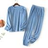Men's Thermal Fleece Thick Warm Pyjamas Suit Long Sleeve Casual Home Pyjama Set