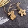 Easter Decorations Wooden Flower Shapes Ornaments Craft Gifts