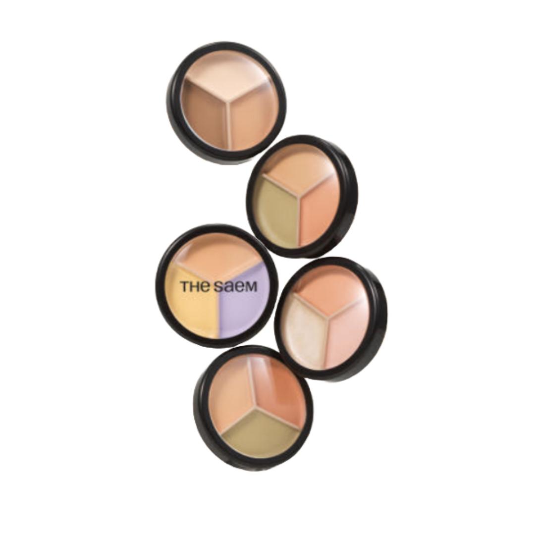 

The Saem Cover Perfection Triple Pot Concealer (5 Options) [cat]01Correct Beige