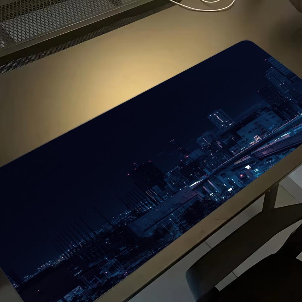 Large Gaming Mousepad Tokyo Nights Laptop Accessory Desk Mat Large Office Rug Carpet Desk Decorating Xxl Mouse Mat Pc Decor