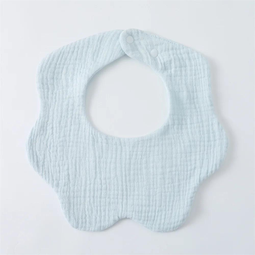 6 Lagen Baumwolle Baby Lätzchen Mullblume Baby Fütterungslätzchen Verdicktes Säugling Speicheltuch Weiches Spucktuch für Neugeborene Kinder Lätzchen