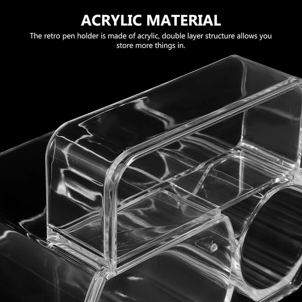 Storage Bins Nail Drill Machine Bits Storage Box Makeup Brush Holder Transparent Nail Drill Grinding Bit Organizer Plastic Nail Drill Tool Displayer