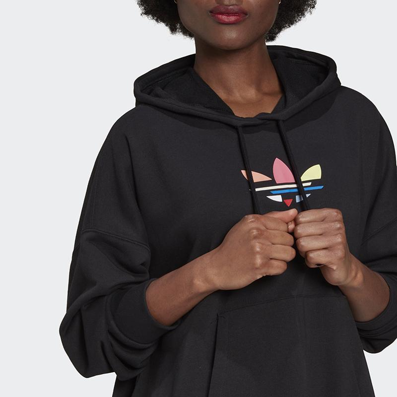 Adidas Originály Adicolor Mikina s potiskem rozbitého loga Dámské mikiny Černá H09308