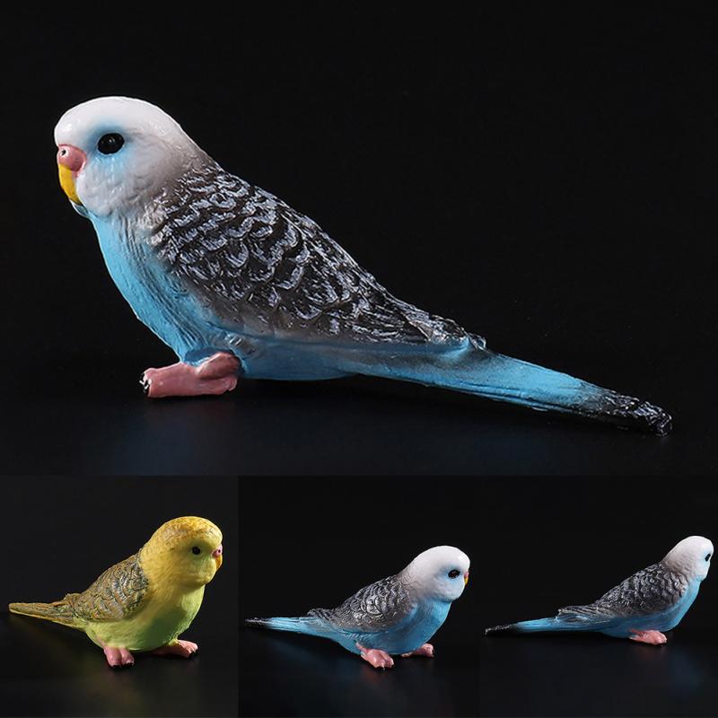 Simulation Mini Parrot Cute Bird Figurine Animal Home Decoration Miniature Garden Decoration
