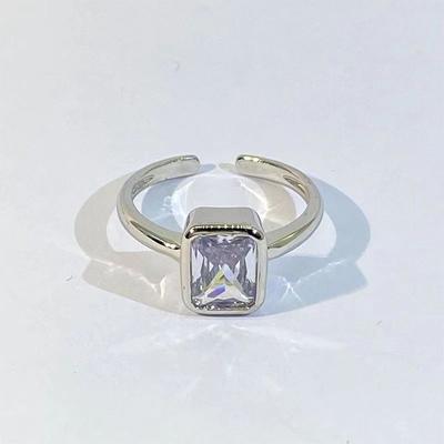 Fashion Square Zircon Ring for Women's High-quality Shiny AAAA Zircon Jewelry Party Accessories Bridal Engagement Ring