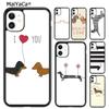 MaiYaCa Dachshund Sausage Dog Lover Heartbeat Phone Case For iPhone 17 Air 16 Pro Max 15 14 Plus 12 13 Cover Coque