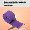 Fitness Stretching Strap NonElastic Stretch   Strap Cotton Fitness Bands with DRing Buckle(Purple )
