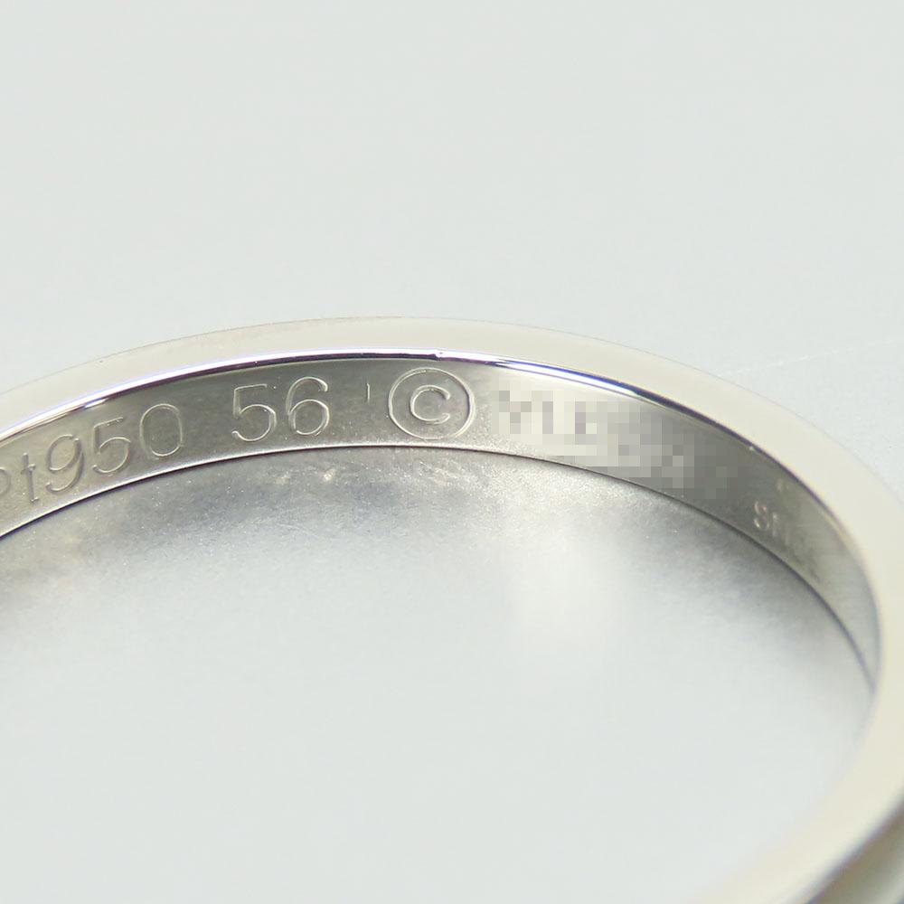 Used CARTIER Ring Classic Wedding EU#55.5 56 Pt950Platinum 3.7g Platinum Jewelry