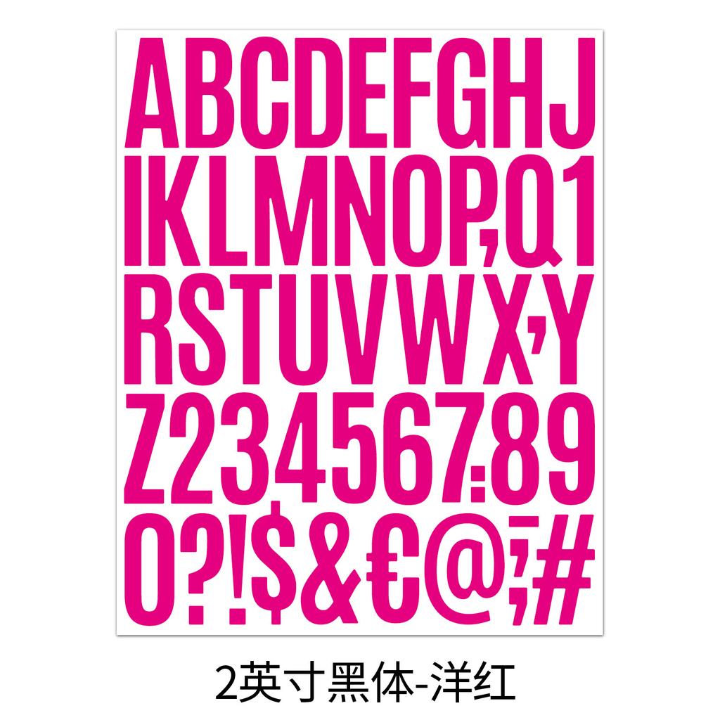2-inch Letter Sticker Multi-color Packaging Can Be Combined with Any Combination. Laptop Hand Account Decorative Alphanumeric Sticker