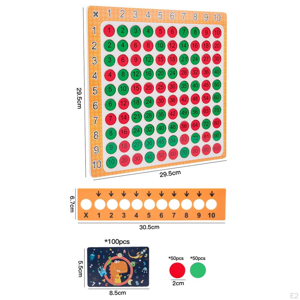 Holz-Mathe-Block-Brett, Multiplikation, Zählspielzeug, Spieltisch