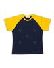 SAYSAYSAY Popping Star Raglan Short Sleeve T-Shirt Navy Yellow