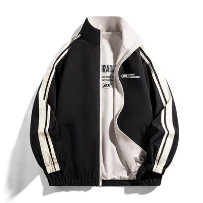 New Autumn Double-sided Wearable Two-open Jacket Spring and Autumn New Double-sided Wearable Jacket Men's Stand-up Collar