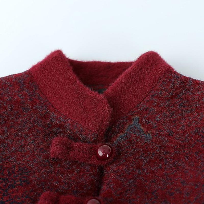 Winter mink velvet jacket women's velvet thickened cotton-padded clothes old lady clothes