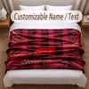F1 Printed Flannel Blanket Custom Name Text Soft Warm Throw For Bedroom Holiday Gift