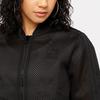 Adidas Originals Letter Logo Mesh Stand Collar Jacket Women Black CV5798
