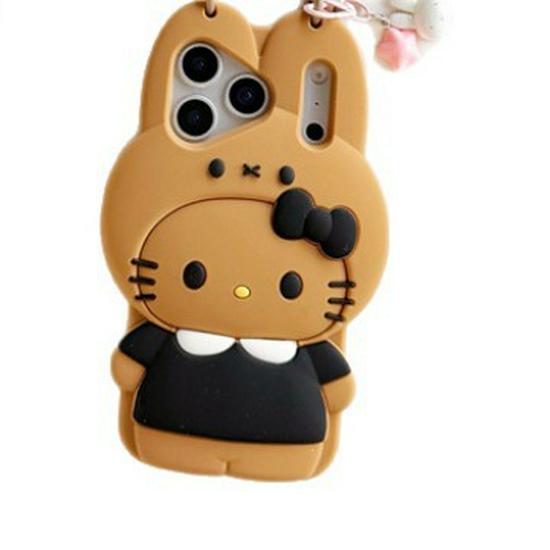 

Miffy Headgear KT Cat Anti-fall Phone Case for iPhone 14/13/12/17/16/15 PRO/MAX. iPhone 13 Pro Max