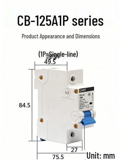 CHINT Electric Vehicle DC Circuit Breaker 80A/100A, 12V-120V MCB Air Switch