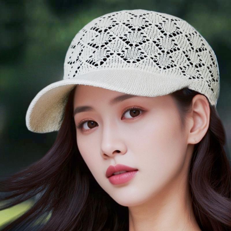 Women's Breathable Mesh Duckbill Cap - Spring/Summer Sun Protection Hat