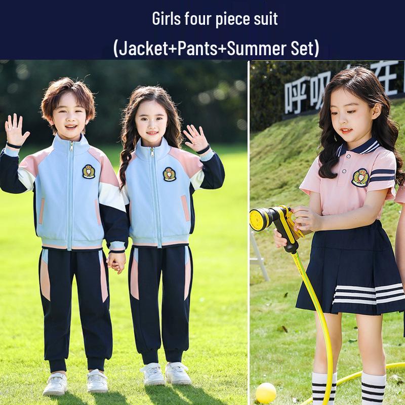 Elementary School Spring & Autumn Uniform Set: 2 or 3-Piece Sports Meet & Kindergarten Costume