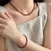 Ankela Red Beaded Necklace for Women, Light Luxury New Chinese Style, Chic & Versatile Clavicle Chain Bracelet