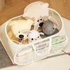 Children's Toys Storage Basket Transparent Storage Box Sub Block Plush Toys Large-capacity Household Multifunctional storage bag