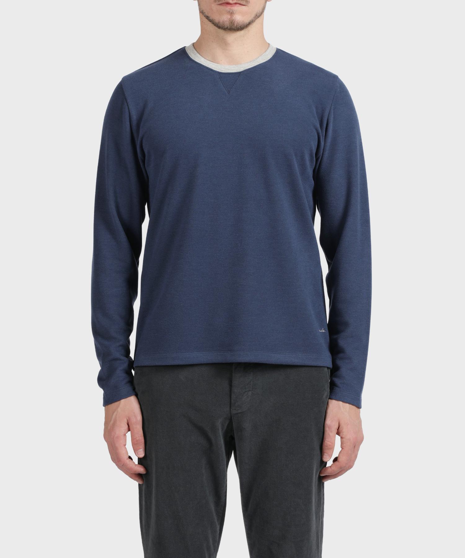Panicalle Navy Soft Color Block Round T-Shirt Navy/L