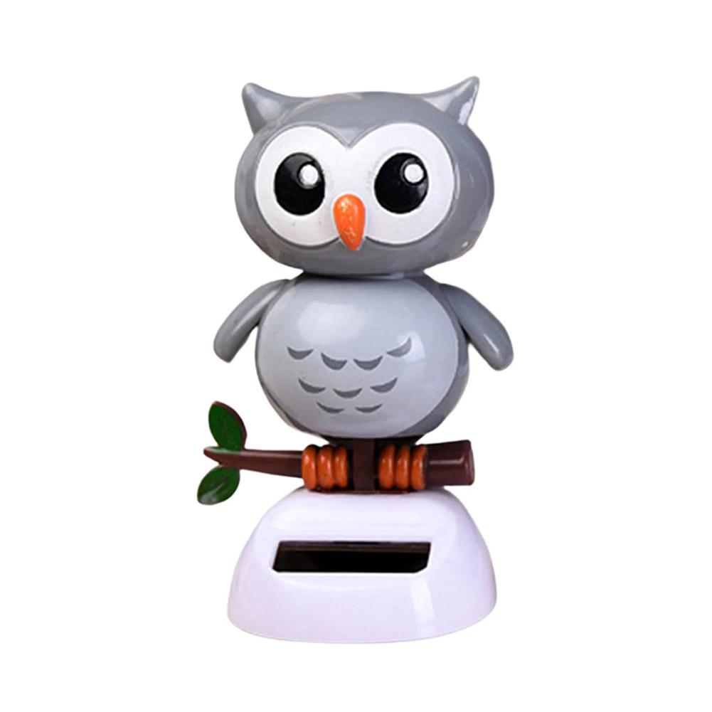 Cute Swinging Owl Toy Car Interior Solar Dancing Toy Car Dashboard Ornament Auto Dashboard Dancing Figurine Ornament Accessories
