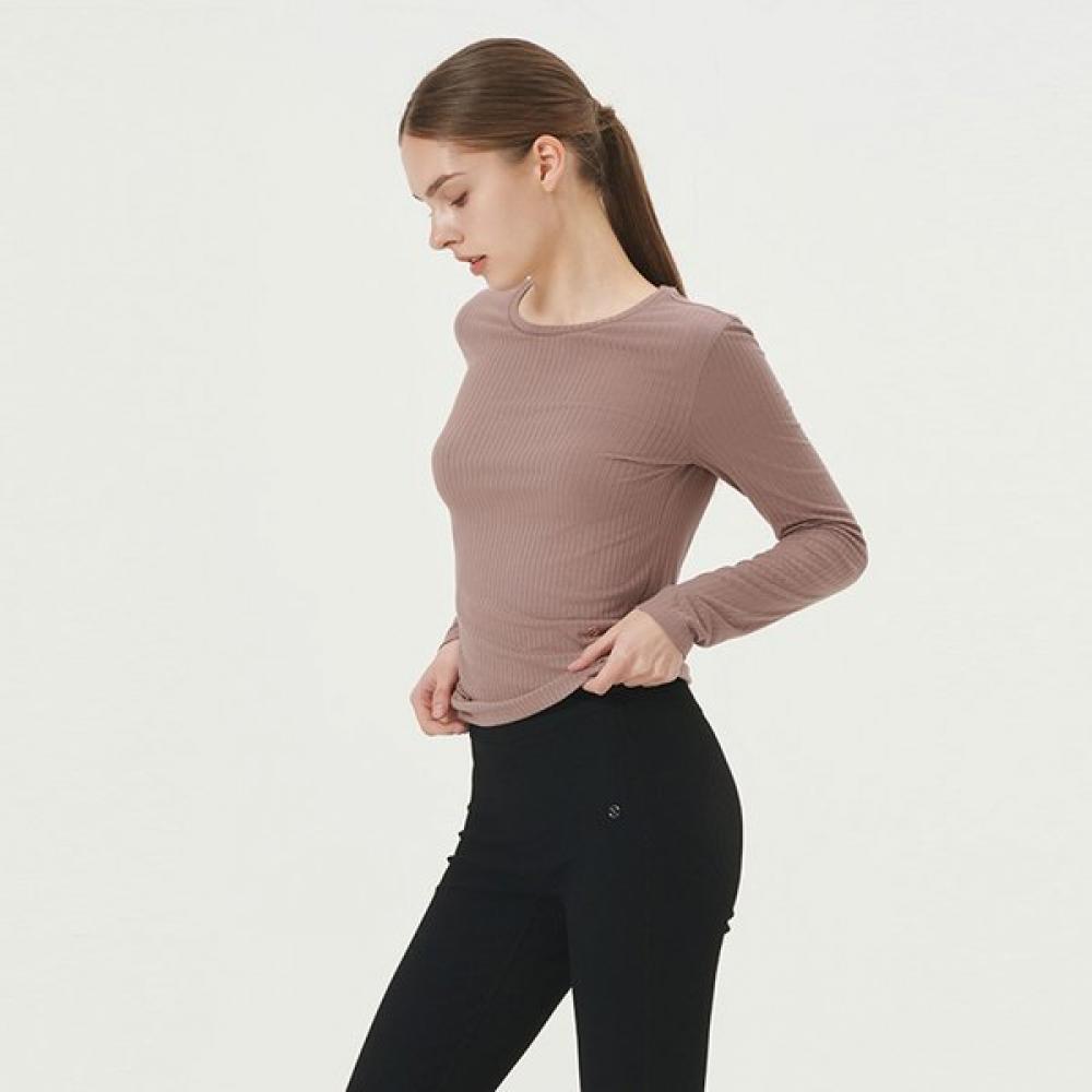 HuiT SofT Rib Slim Long Sleeve T shirT hTwTl5i03T