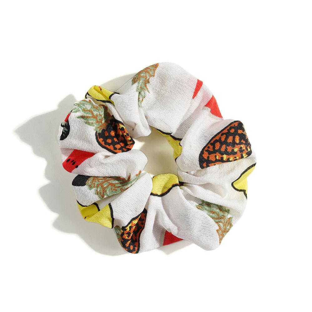 Leopard Print Hair Band Bohemian Large Intestine Band Small Fresh Commuter Rubber Band Flower Print Head Band Head Rope